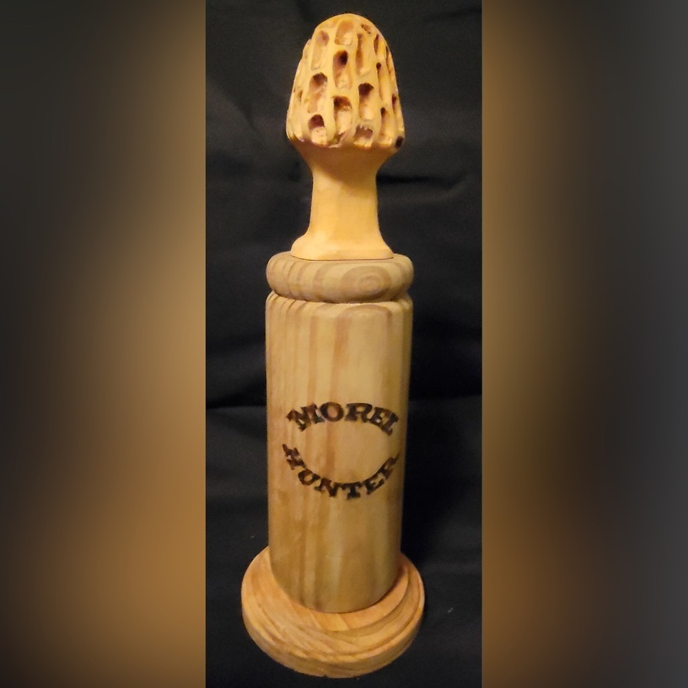 Unique Wood Burned Morel Mushroom Trophy